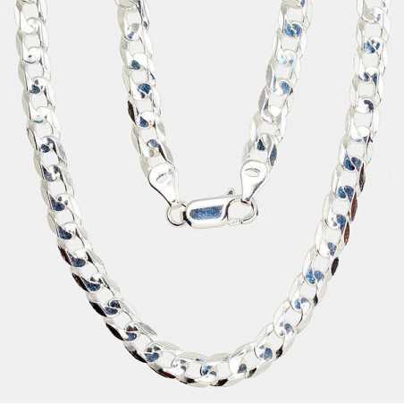 Sidabrinė grandinėlė Curb 5.9 mm , briaunų apdirbimas deimantu-Grandinėlės