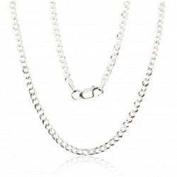 Sidabrinė grandinėlė Flat Curb 3.8 mm , briaunų apdirbimas deimantu-Grandinėlės 2