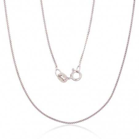 Sidabrinė grandinėlė Curb 1 mm ,briaunų apdirbimas deimantu0