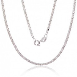 Sidabrinė grandinėlė Curb 2 mm ,briaunų apdirbimas deimantu0