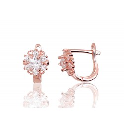 Sidabriniai auskarai ant cilindrinės spynos