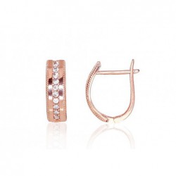 Auksiniai auskarai ant cilindrinės spynos0