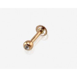 Auksinių auskarų vėrimas į lūpą0