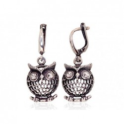 Sidabriniai auskarai ant cilindrinės spynos0