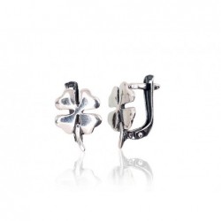 Sidabriniai auskarai ant cilindrinės spynos0