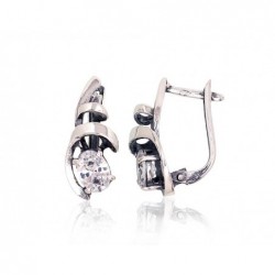 Sidabriniai auskarai ant cilindrinės spynos0