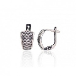 Sidabriniai auskarai ant cilindrinės spynos0