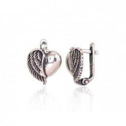 Sidabriniai auskarai ant cilindrinės spynos0