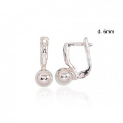 Sidabriniai auskarai ant cilindrinės spynos0