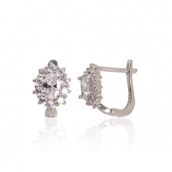 Sidabriniai auskarai ant cilindrinės spynos0