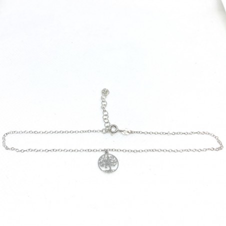 Sidabrinė grandinėlė ant kojos