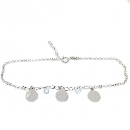 Sidabrinė grandinėlė ant kojos