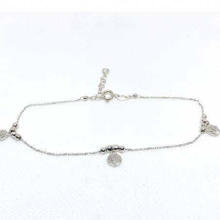 Sidabrinė grandinėlė ant kojos