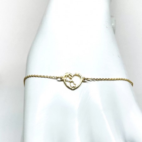 Sidabrinė apyrankė Paauksuota