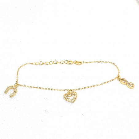 Sidabrinė apyrankė Paauksuota