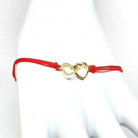 Sidabrinė apyrankė su siūlu. Paauksuota