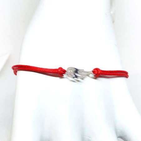 Sidabrinė apyrankė su siūlu