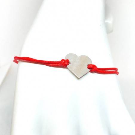 Sidabrinė apyrankė su siūlu