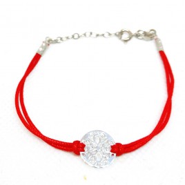 Sidabrinė apyrankė su siūlu