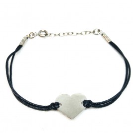 Sidabrinė apyrankė su siūlu