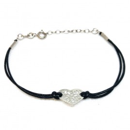 Sidabrinė apyrankė su siūlu 2