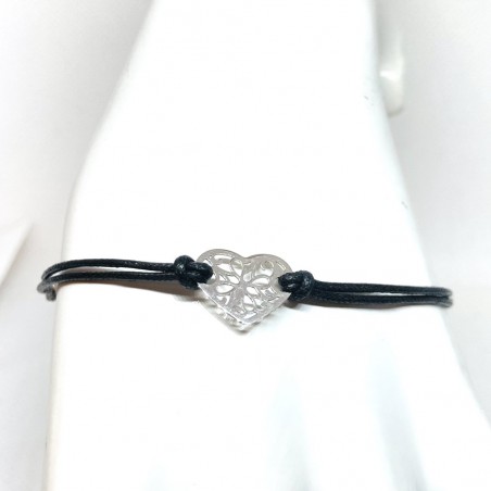 Sidabrinė apyrankė su siūlu