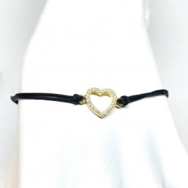 Sidabrinė apyrankė su siūlu Paauksuota 2