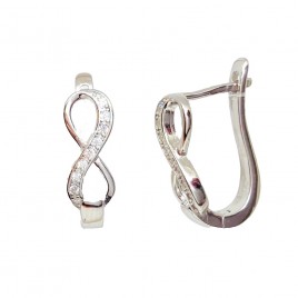 Sidabriniai auskarai anglišku užsegimu