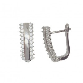 Sidabriniai auskarai anglišku užsegimu