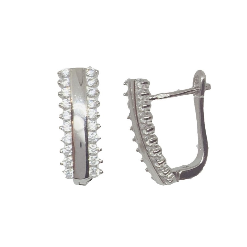 Sidabriniai auskarai anglišku užsegimu