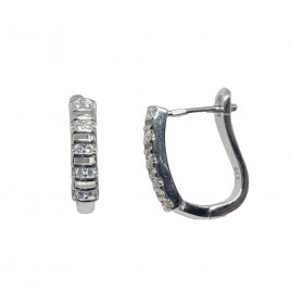 Sidabriniai auskarai anglišku užsegimu