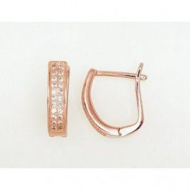 Sidabriniai auskarai ant cilindrinės spynos0