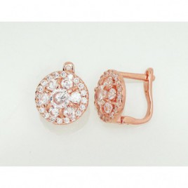 Sidabriniai auskarai ant cilindrinės spynos0