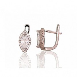 Sidabriniai auskarai ant cilindrinės spynos0