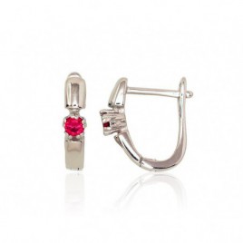 Sidabriniai auskarai ant cilindrinės spynos0