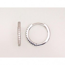 Sidabriniai auskarai su apvaliu segtuku0