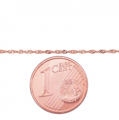 Auksinė grandinėlė Singapore 1 mm , briaunų apdirbimas deimantu2