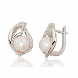 Sidabriniai auskarai ant cilindrinės spynos0