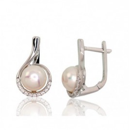 Sidabriniai auskarai ant cilindrinės spynos0