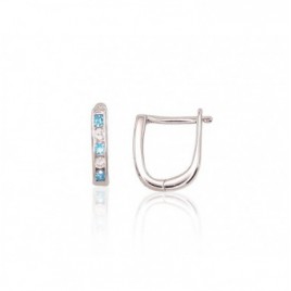 Sidabriniai auskarai ant cilindrinės spynos0