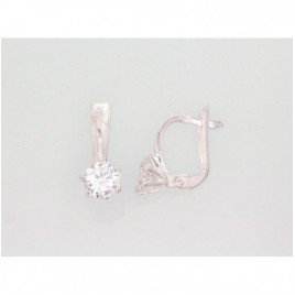 Sidabriniai auskarai ant cilindrinės spynos0