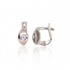 Sidabriniai auskarai ant cilindrinės spynos0