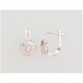 Sidabriniai auskarai ant cilindrinės spynos0