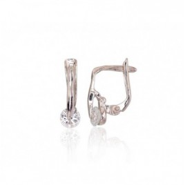 Sidabriniai auskarai ant cilindrinės spynos0