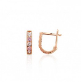 Auksiniai auskarai ant cilindrinės spynos0