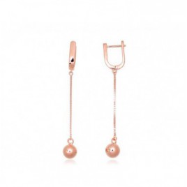 Sidabriniai auskarai ant cilindrinės spynos0