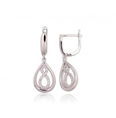 Sidabriniai auskarai ant cilindrinės spynos0