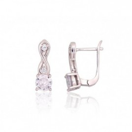 Sidabriniai auskarai ant cilindrinės spynos0