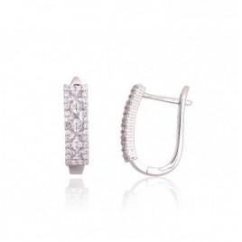 Sidabriniai auskarai ant cilindrinės spynos0