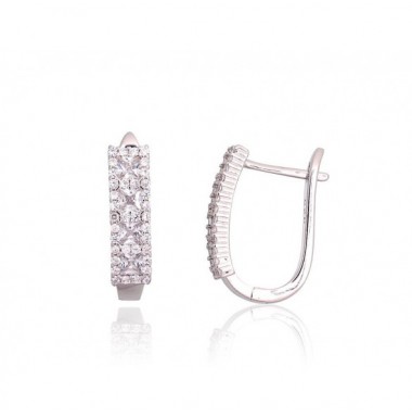 Sidabriniai auskarai ant cilindrinės spynos0